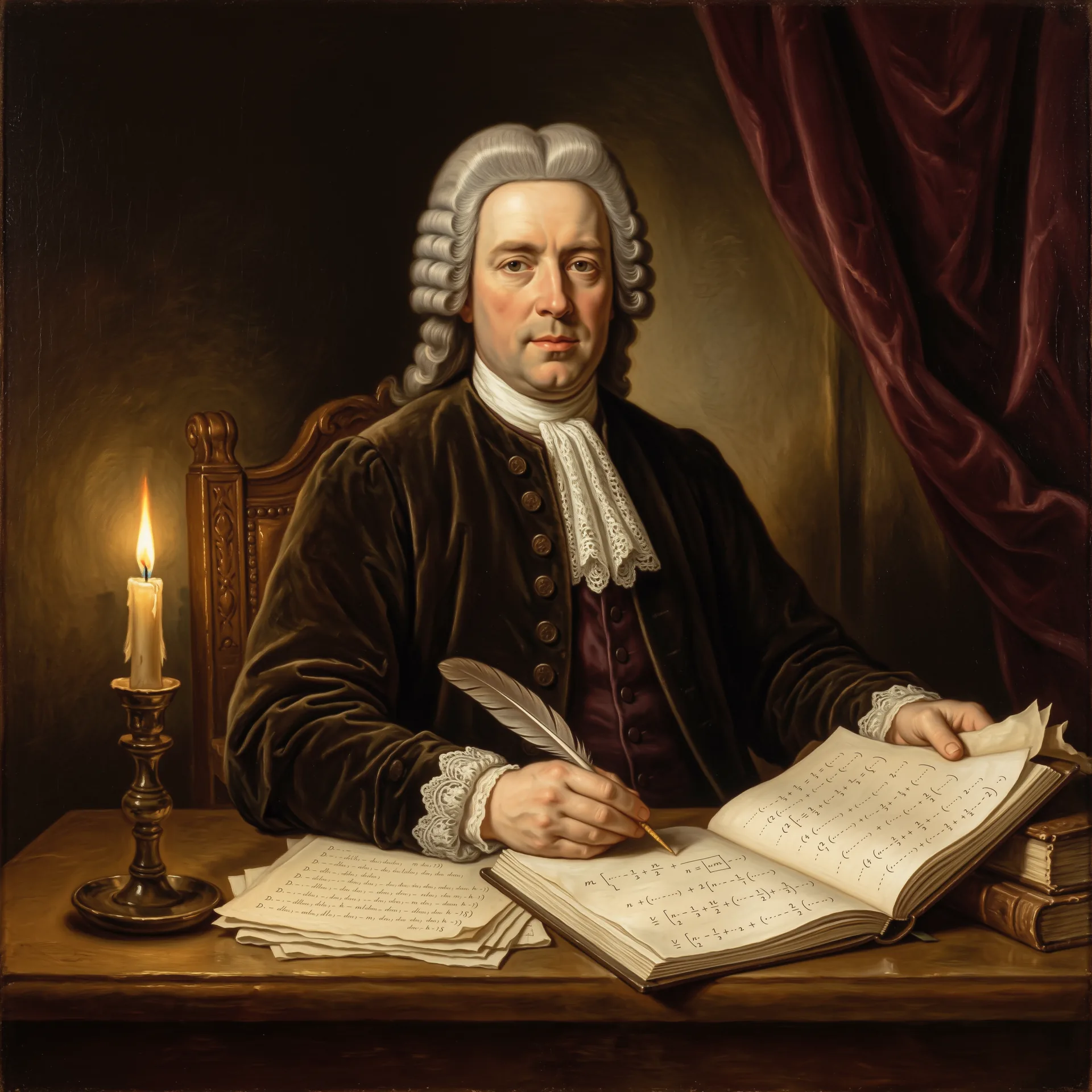 Daniel Bernoulli 肖像（AI 生成）